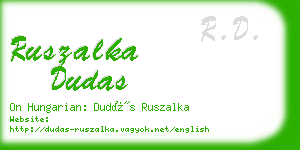 ruszalka dudas business card